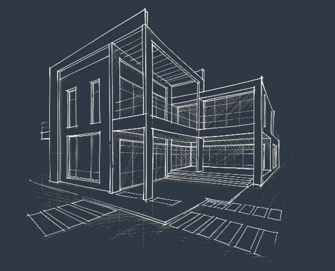 Architekturzeichnung eines Wohnhauses des Architekturbüros Altuntas